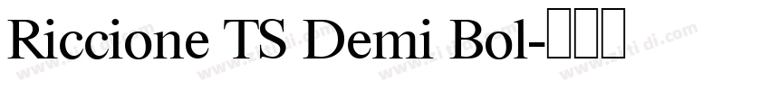 Riccione TS Demi Bol字体转换